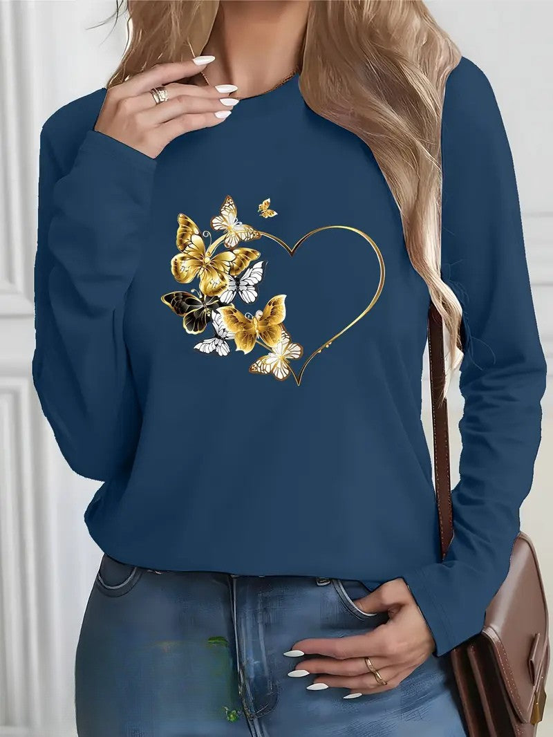 Sommerfuglhjerte Sweatshirt | Sammen mot diabetes