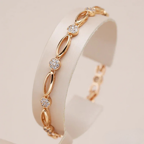 Gold Crystal Link Bracelet