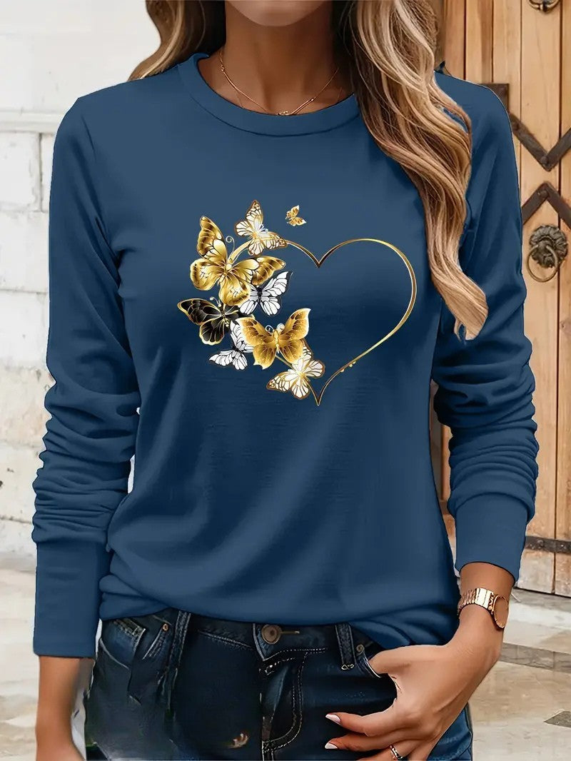 Sommerfuglhjerte Sweatshirt | Sammen mot diabetes