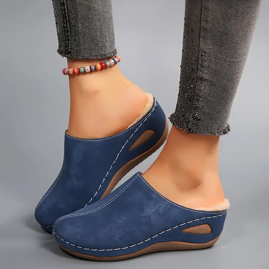 Joanne™ - Vinterplysj-sandaler